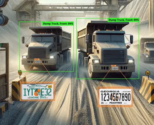 License Plate Detection for Dump Trucks / Aggregates